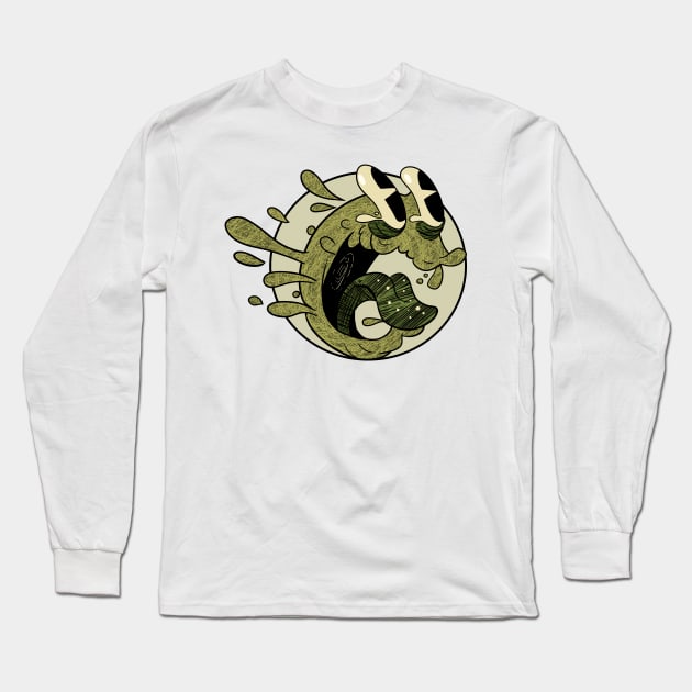 Nasty Germs Cartoon Long Sleeve T-Shirt by Phreephur